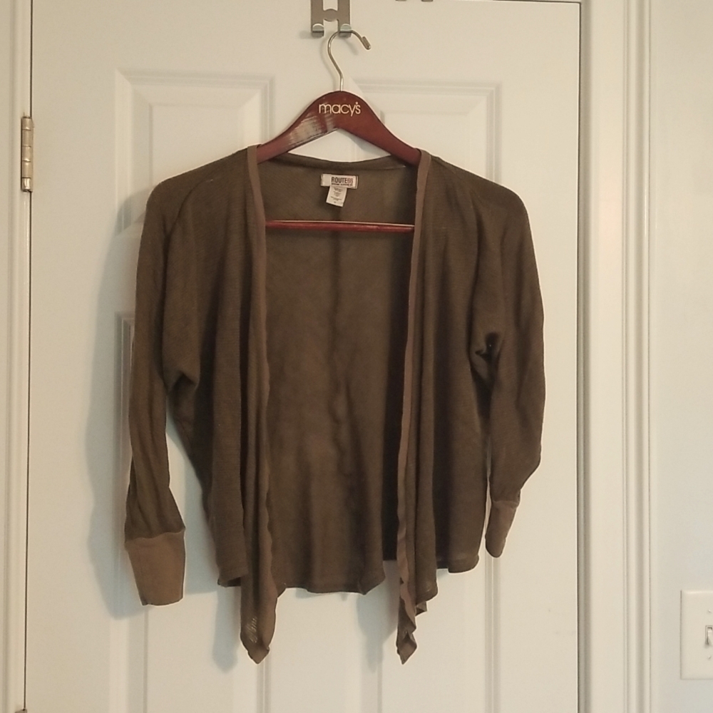 Route 66 Cardigan, Size S, Olive Green